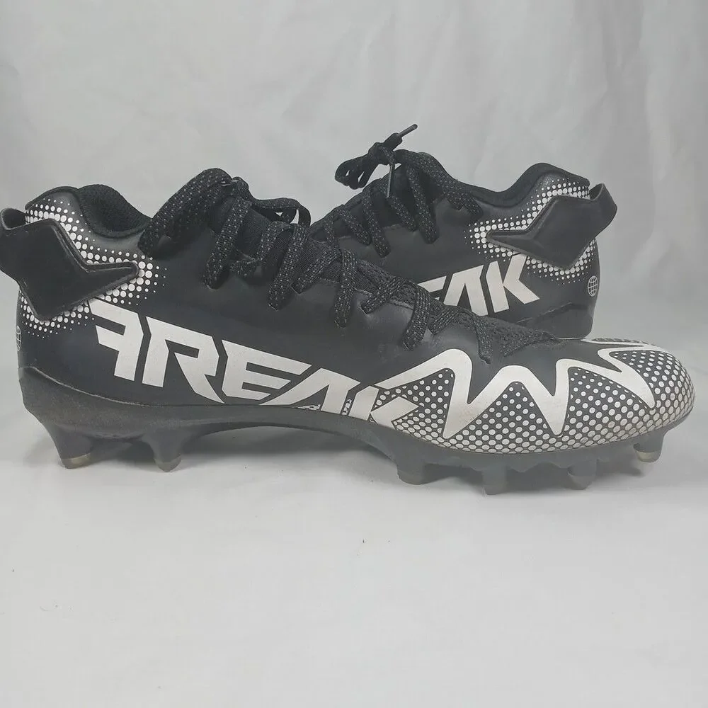 Adidas Freak Men’s 13 Black White Football Cleats Molded TPU Studs Turf Shoes